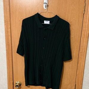 Old Navy Men's Green Textured Button Down Shirt, Size XL, Brand New never worn